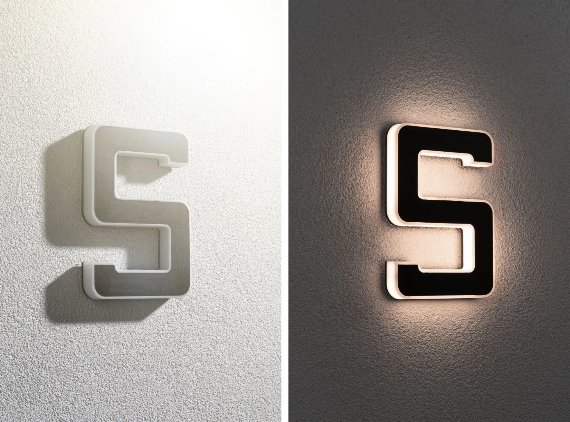 Solar LED Hausnummernleuchte - Nummer 5