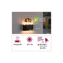 Solar LED Hausnummernleuchte - Neda insektenfreundlich