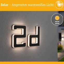 Solar LED Hausnummernleuchte - Buchstabe d