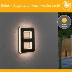 Solar LED Hausnummernleuchte - Nummer 8