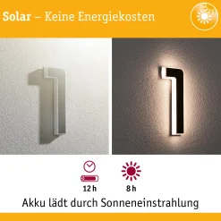 Solar LED Hausnummernleuchte - Nummer 1