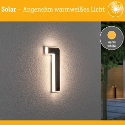 Solar LED Hausnummernleuchte - Nummer 1