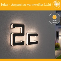 Solar LED Hausnummernleuchte - Buchstabe c