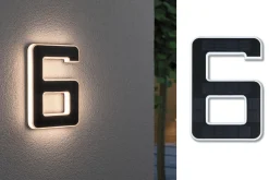 Solar LED Hausnummernleuchte - Nummer 6