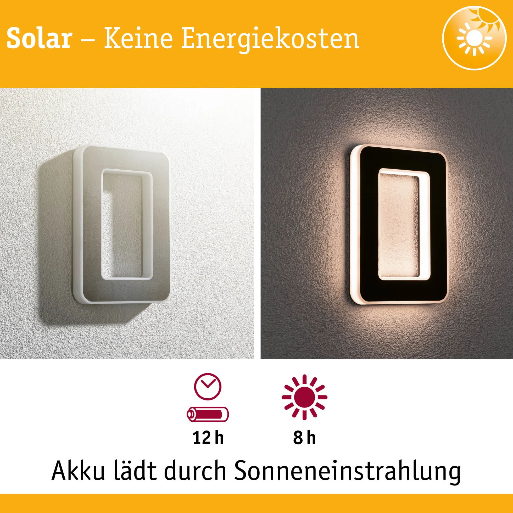Solar LED Hausnummernleuchte - Nummer 0