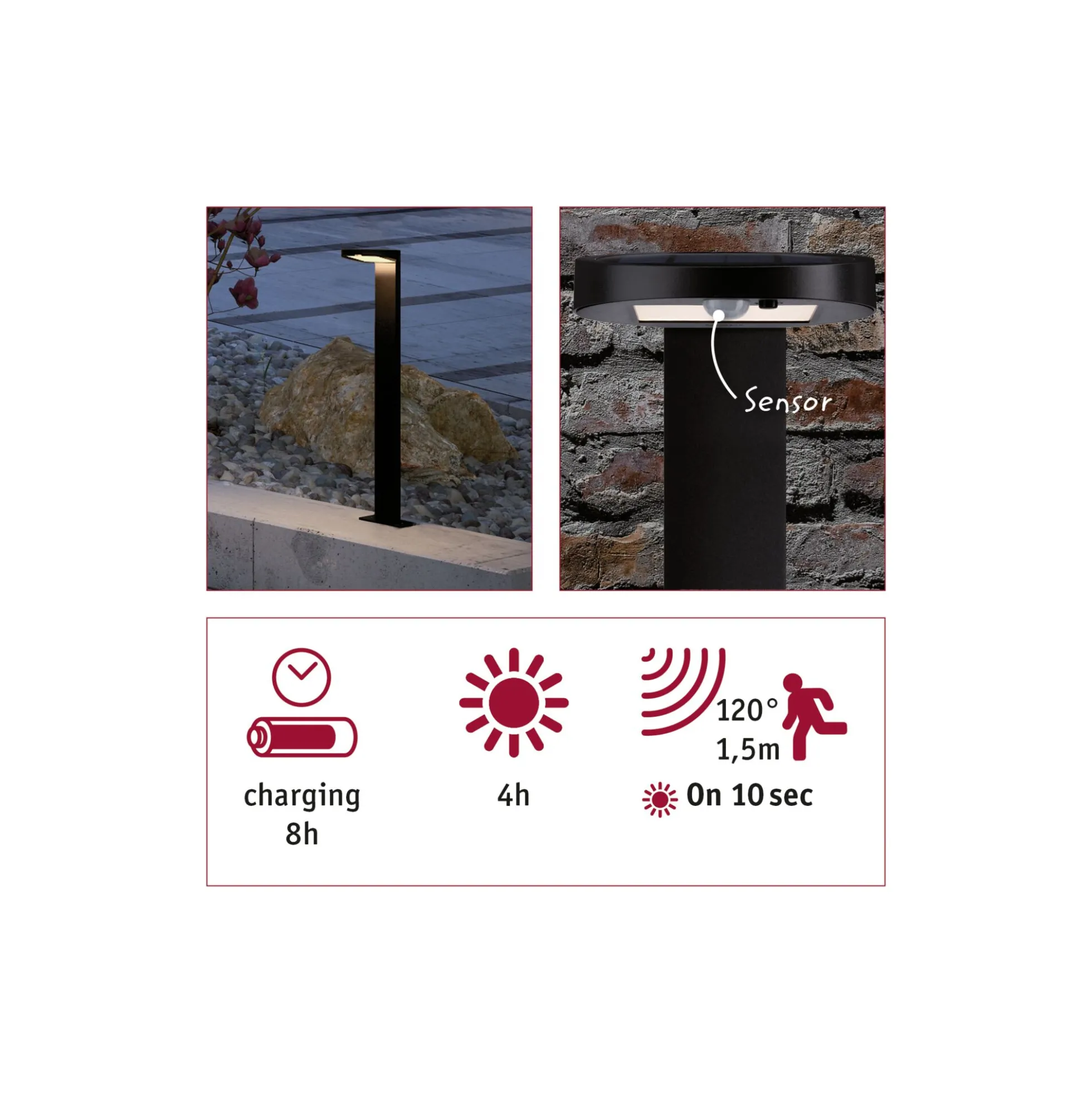 Solar LED Pollerleuchte - Ryse