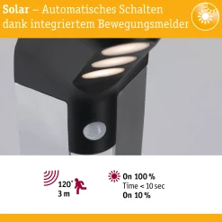 Solar LED Pollerleuchte Smart Home Zigbee 3.0 - Soley Bewegungsmelder
