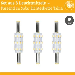 Solar LED Stecksockel - Taina 3er-Set