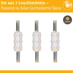 Solar LED Stecksockel - Taina 3er-Set