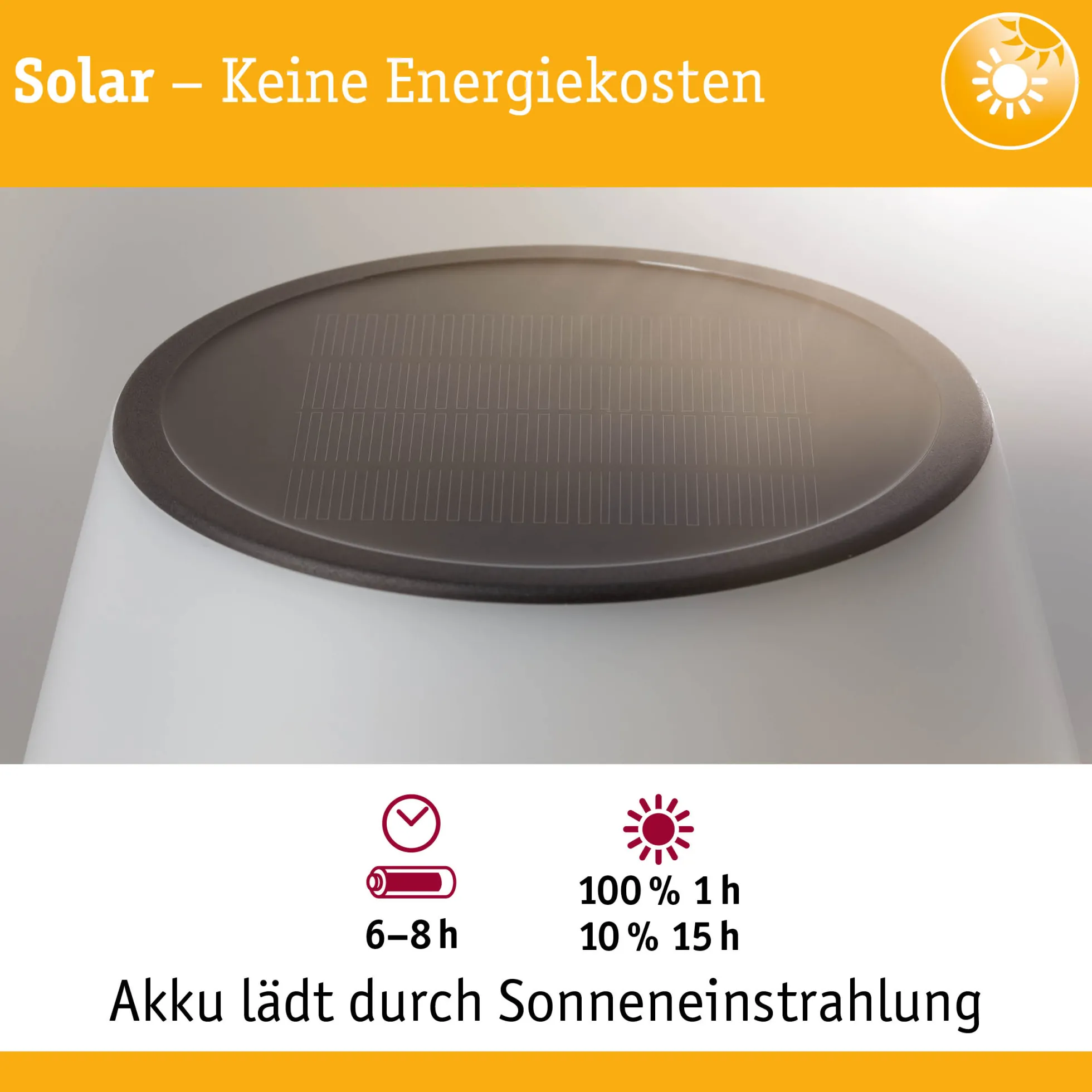 Solar LED Tischleuchte 3-Step-Dim - Lillesol