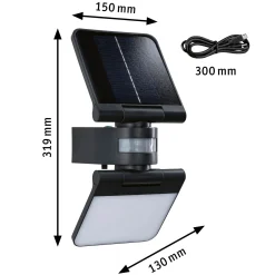 Solar LED Wandfluter - Lesla Dämmerungsgesteuerter Bewegungsmelder (IR)