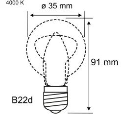 Standard 230V - LED Kerze B22d