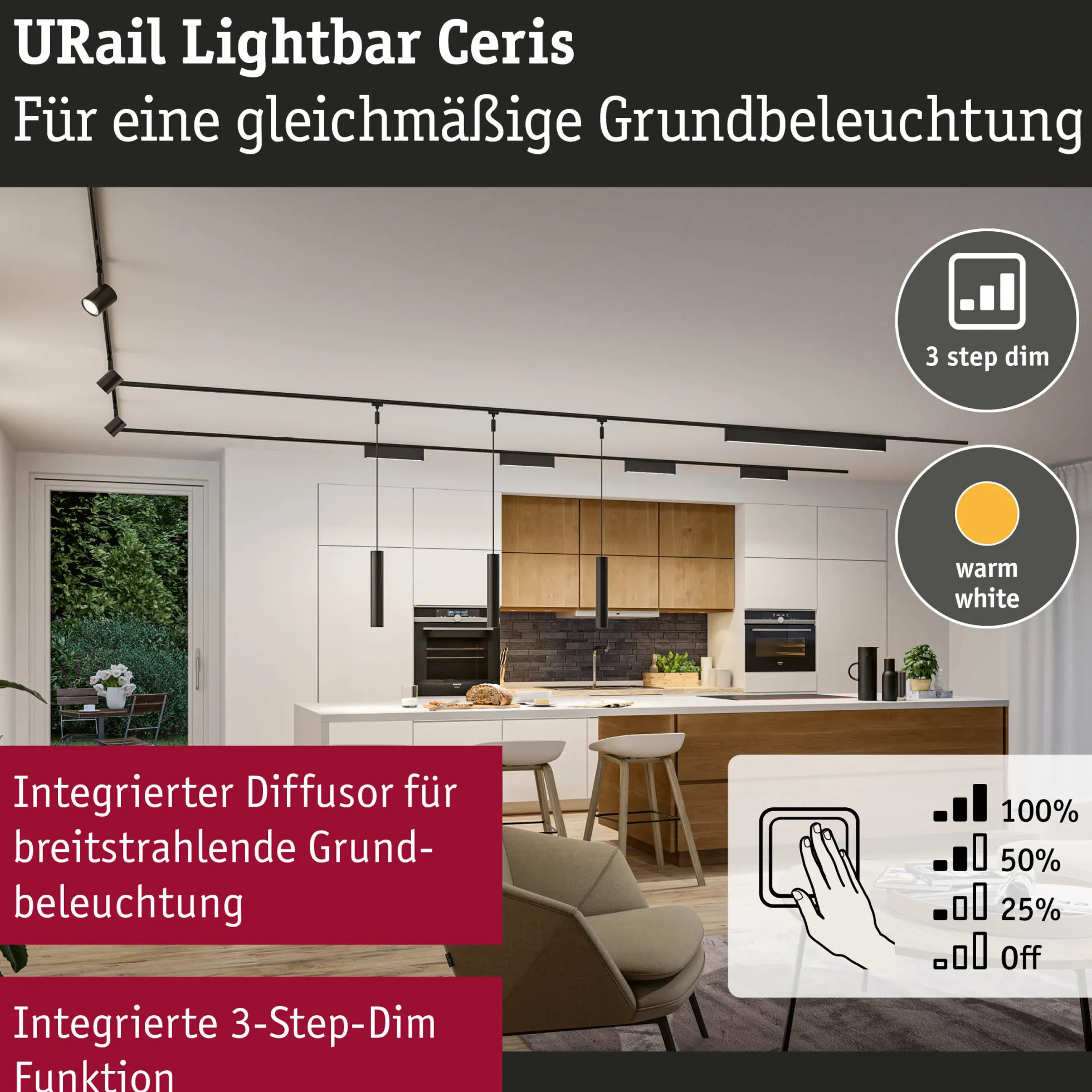 URail Lightbar 3-Step-Dim - Ceris