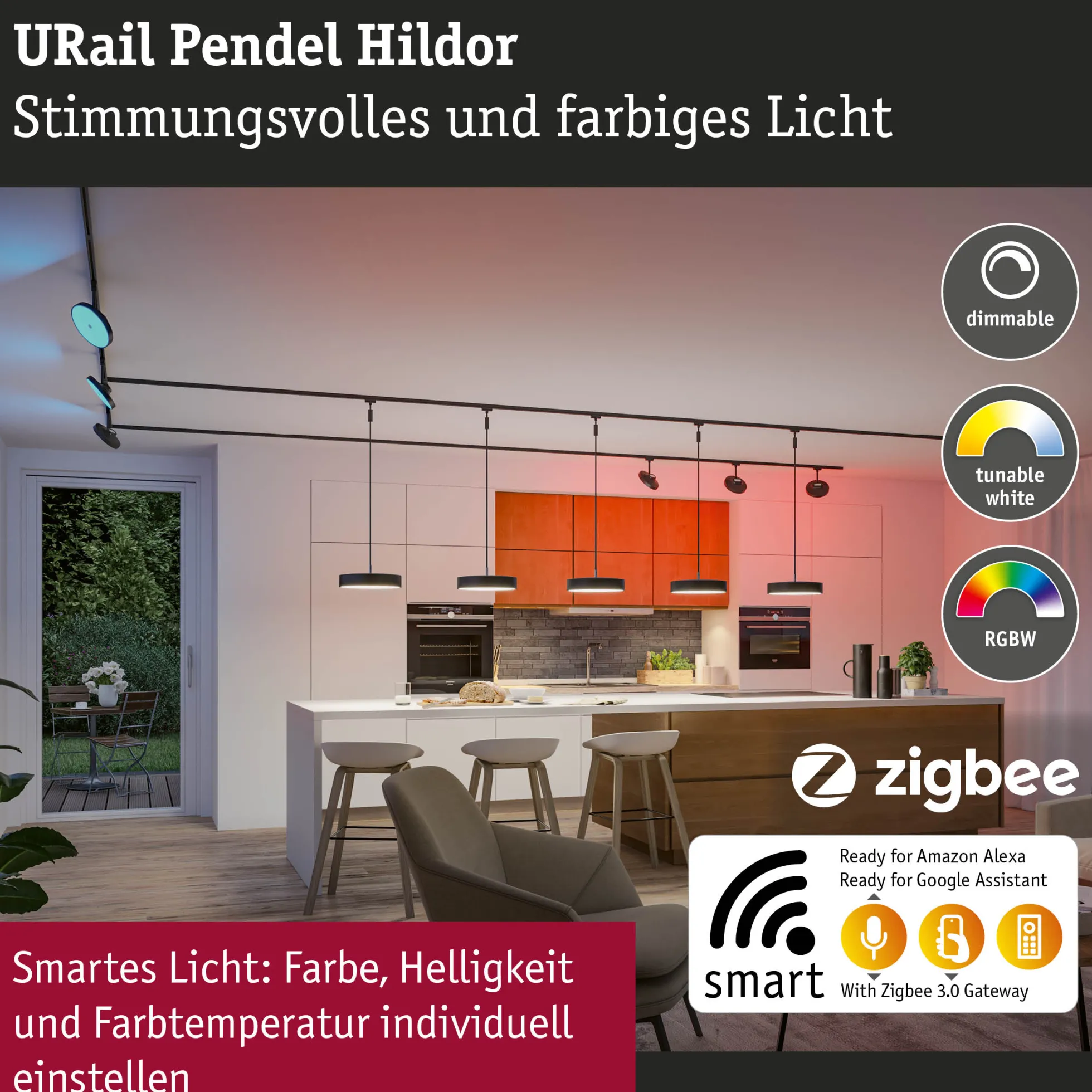 URail Pendel Smart Home Zigbee 3.0 - Hildor RGBW