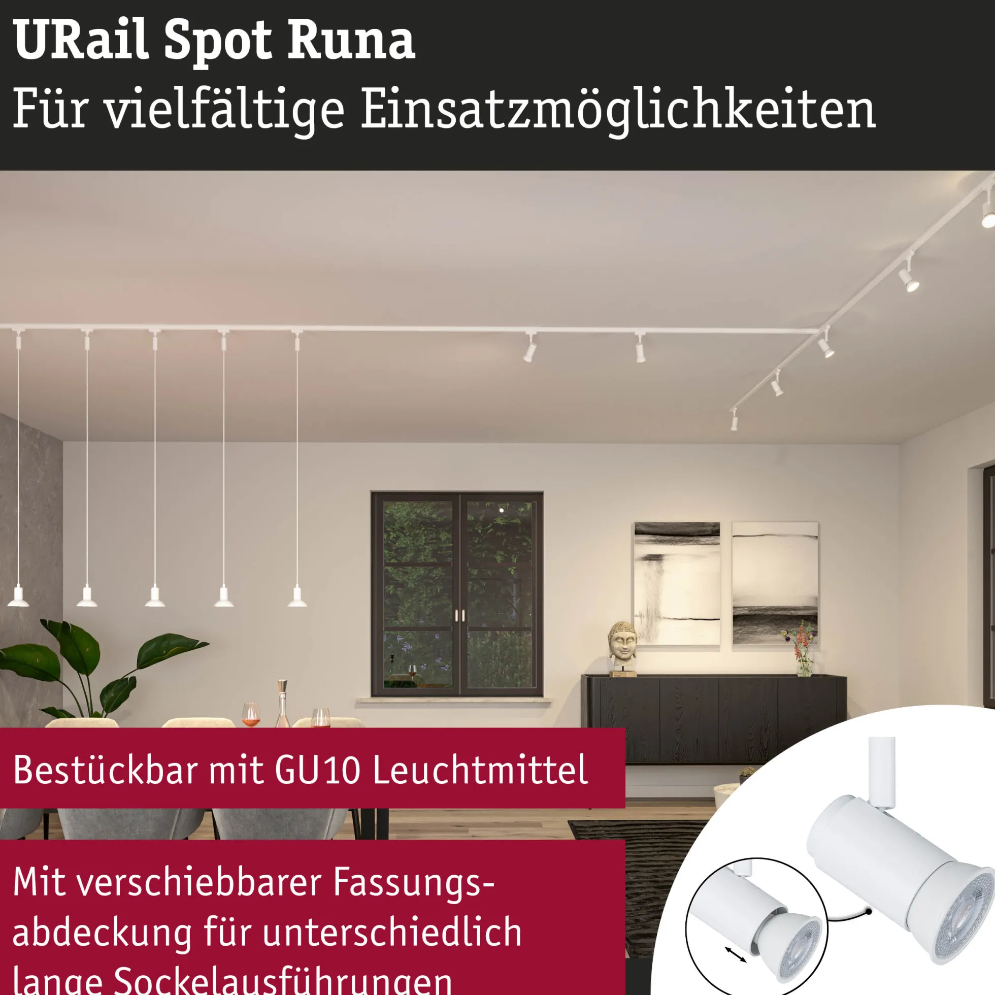 URail Schienenspot - Runa Einzelspot