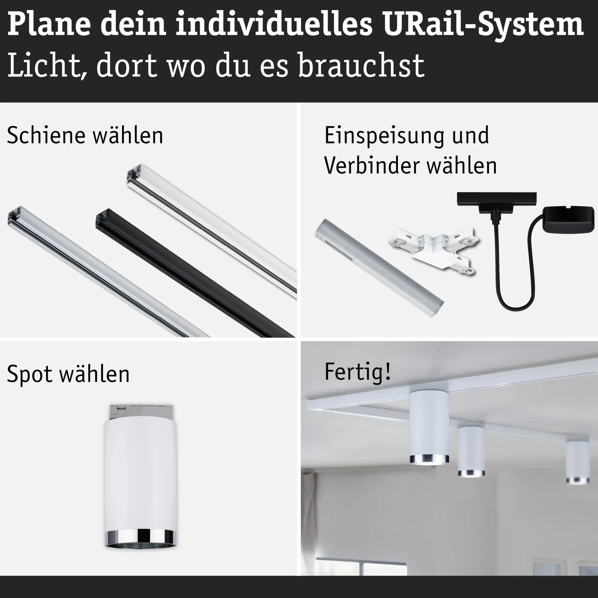 URail Schienenspot - Tube Einzelspot