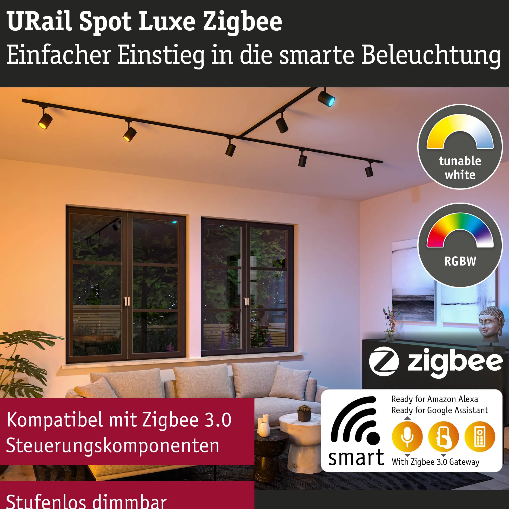 URail Schienenspot Smart Home Zigbee 3.0 - Luxe