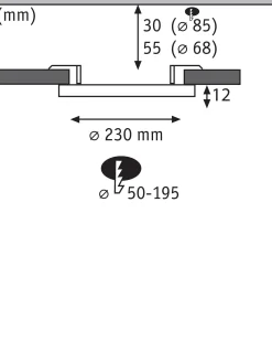 VariFit LED Einbaupanel 3-Step-Dim - Areo