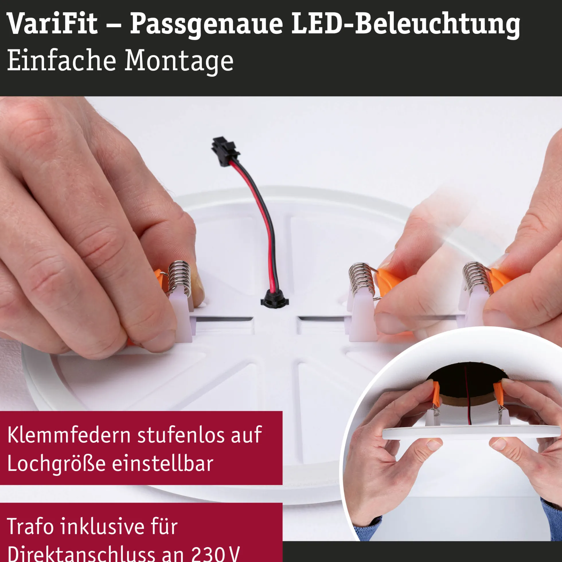 VariFit LED Einbaupanel 3-Step-Dim - Areo