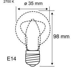 Vintage Edition Standard 230V - LED Kerze gedrehtes Glas