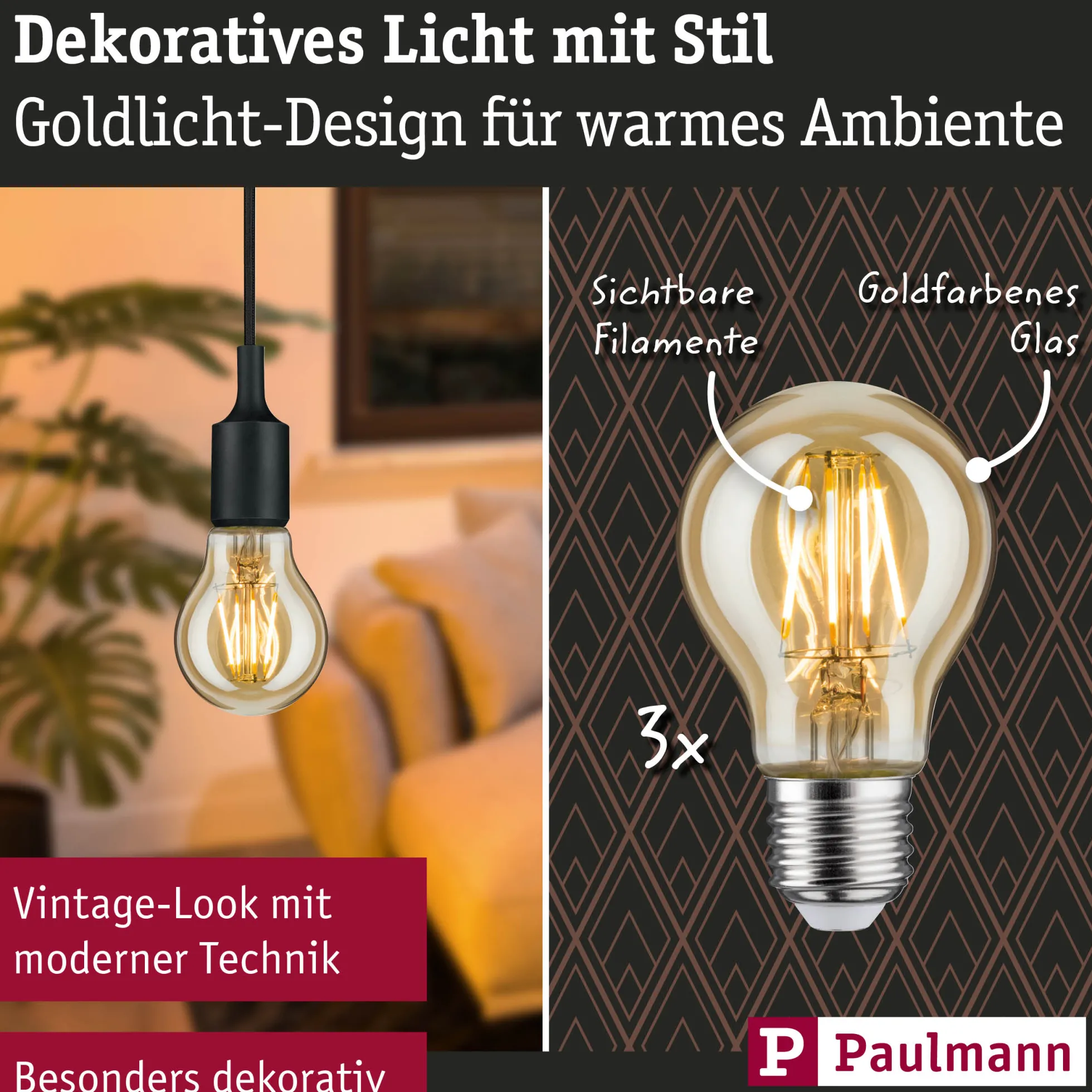 Vintage Edition Standard 230V - LED Birne E27