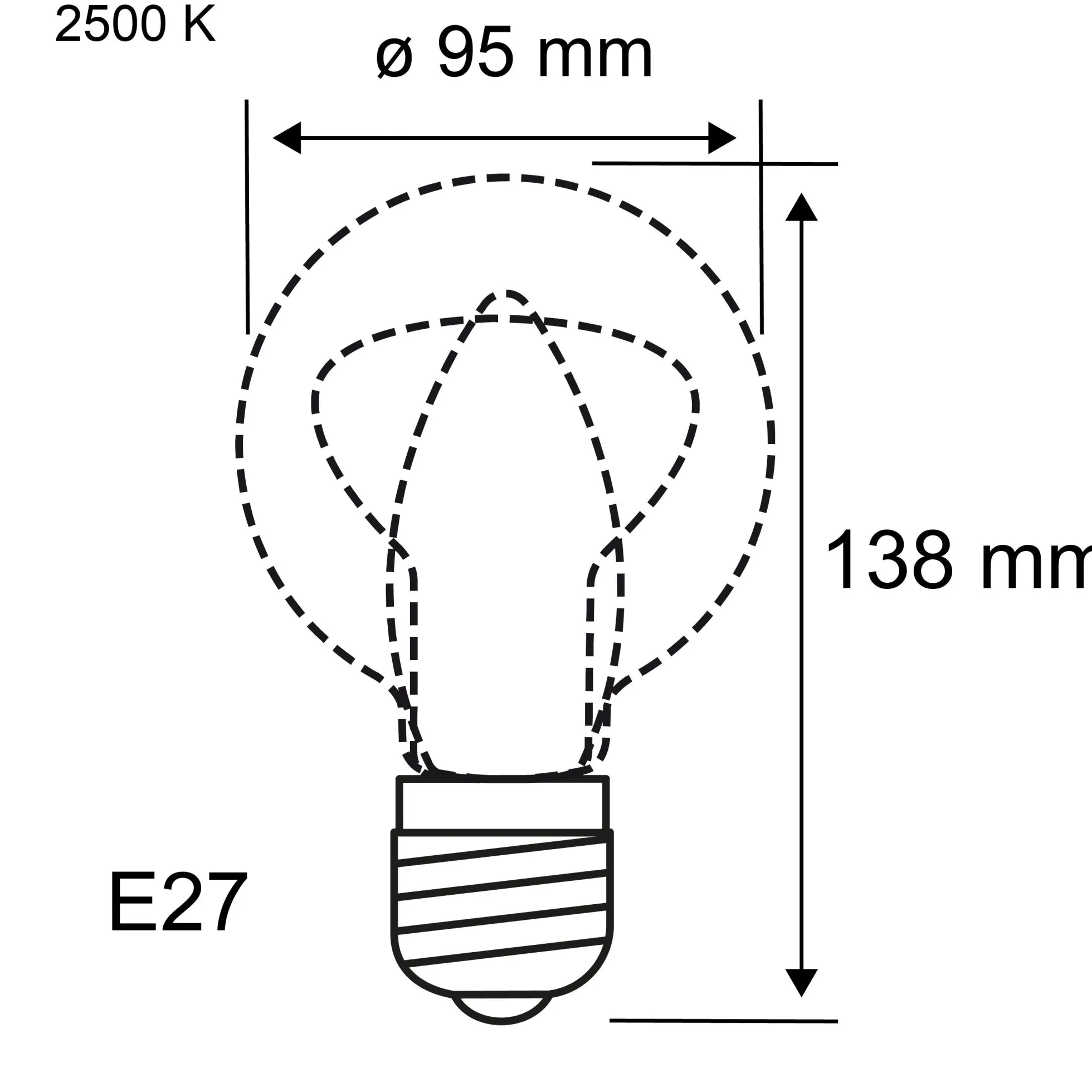 Vintage Edition Standard 230V - LED Globe G95 E27