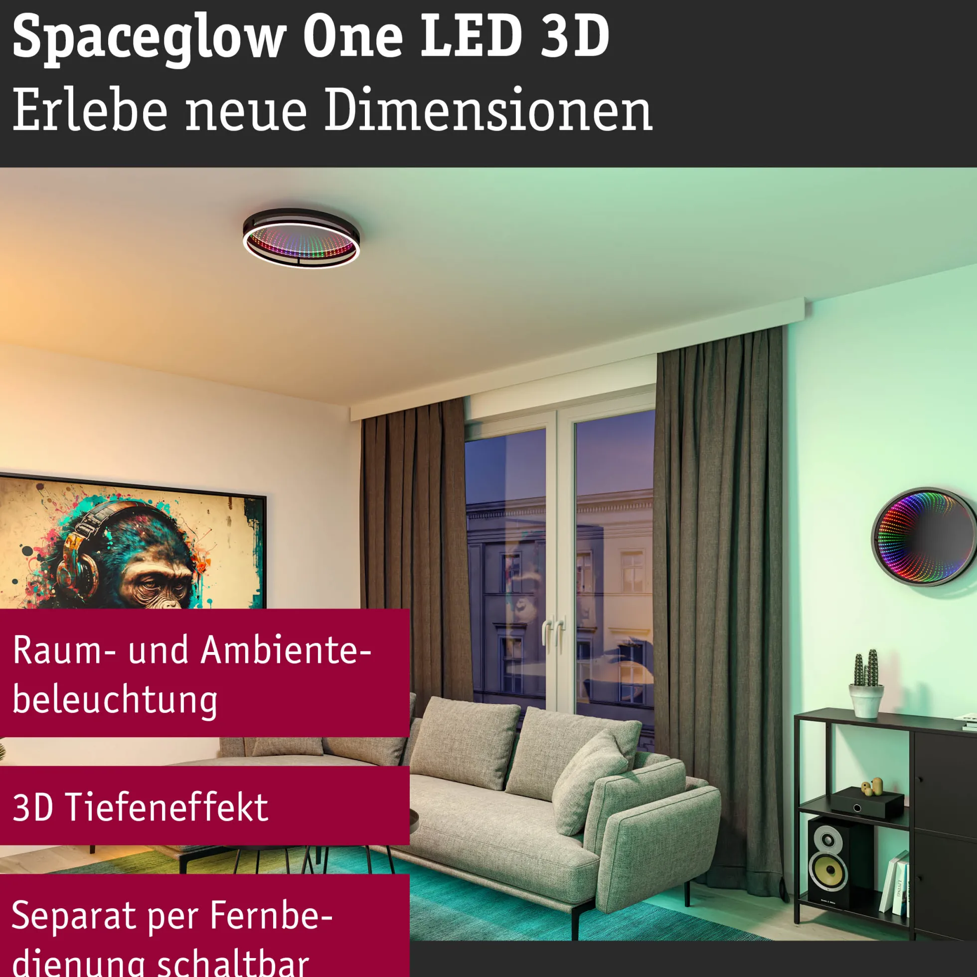Wand-/Deckenleuchte - Spaceglow One