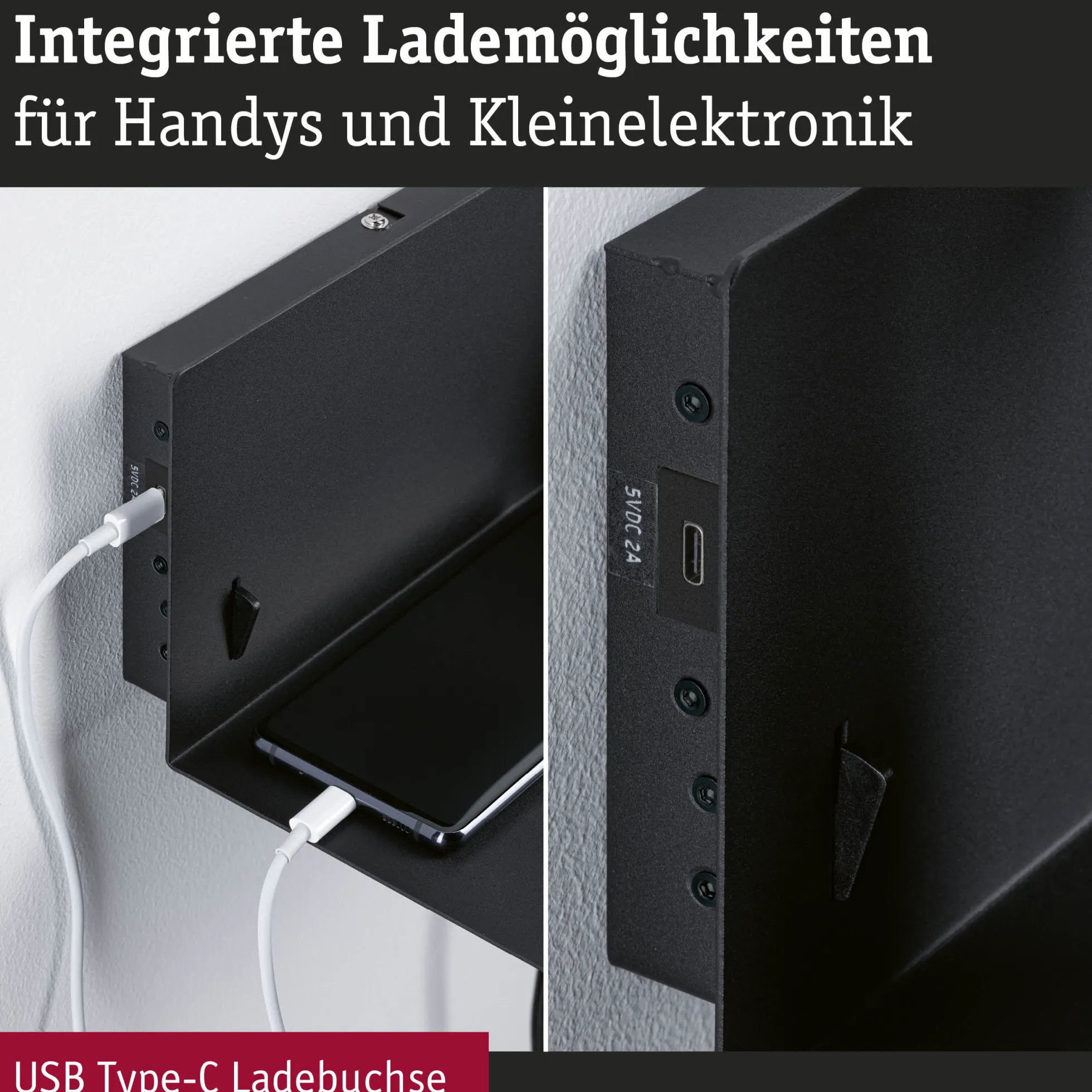 Wandleuchte - Devara USB C